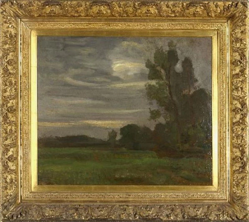 Campo con silhouette ad albero a destra - Kunstmuseum Den Haag
